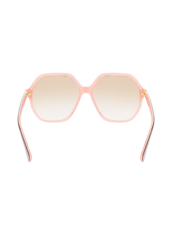 Longchamp نظارة شمسية مستطيلة للحماية من الأشعة فوق البنفسجية للنساء - LO707S-208-5815 - مقاس العدسة: 58 ملم - Image 4