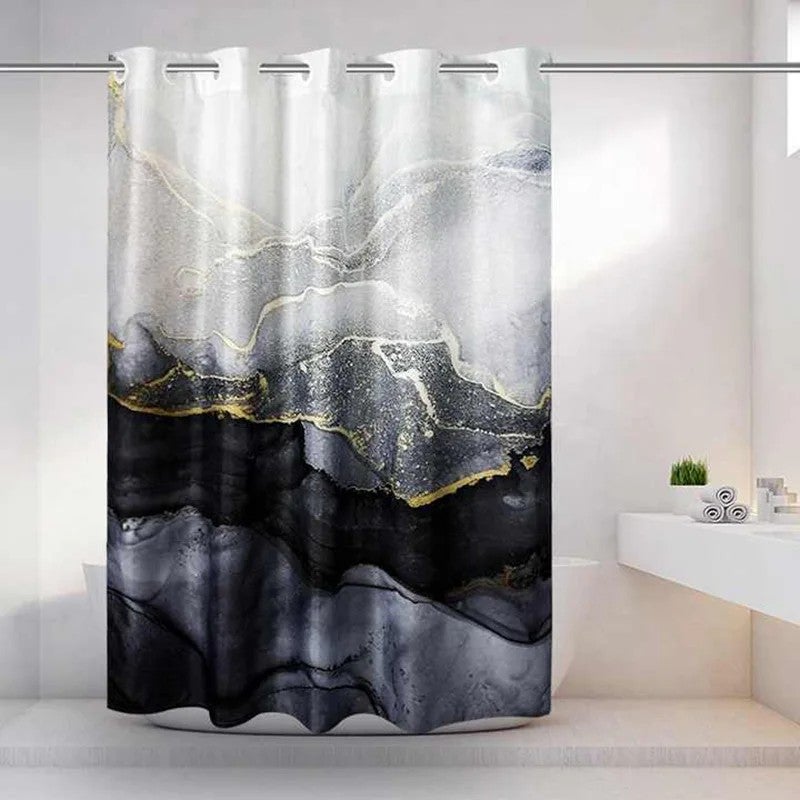 Bluejw Bathroom Waterproof Moldproof Shower Curtain Large Ring Thickened Polyester Shower Curtains with Shower Curtain Rings - Image 1