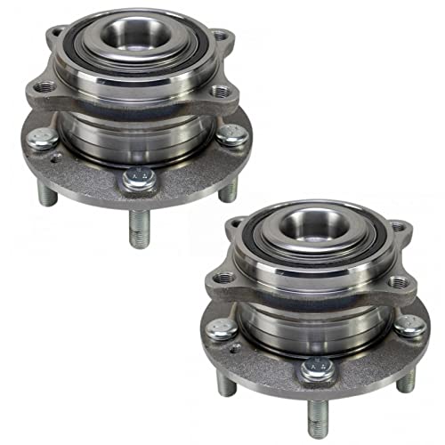 TRQ 2 Piece Front Wheel Bearing & Hub Assembly Set Compatible with 2019-2023 Hyundai Nexo 2015-2019 Sonata 2016-2021 Tucson 2020-2022 Veloster N 2017-2020 Kia Cadenza 2016-2020 Optima 2017-2021 Sport - Image 1