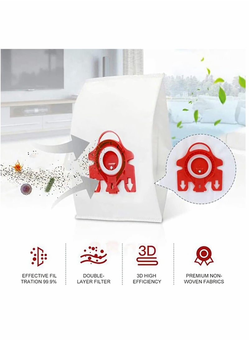 3D Airclean FJM Vacuum Cleaner Bags for Miele FJM Models, Compatible with Compact C2, C1, Complete C1, S241, S290, S300i, S500, S700, S4, S6 Series - Includes 8 Dust Bags  2 Filters. - Image 3