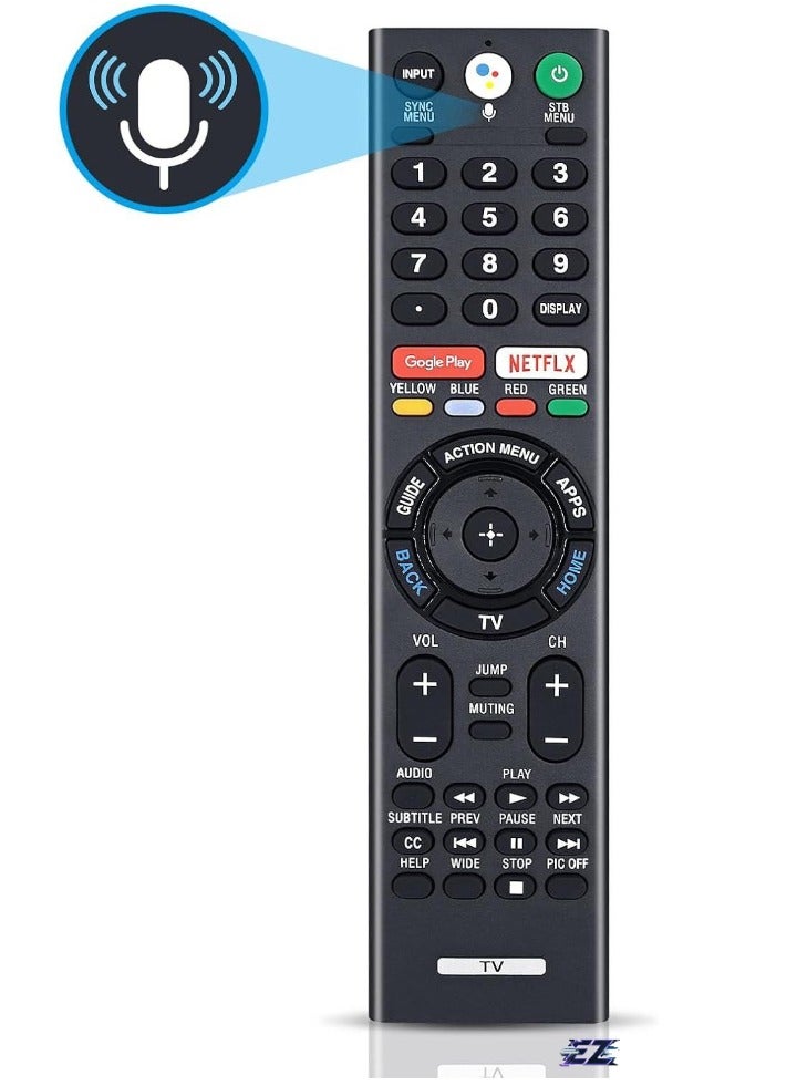 ELTRAZONE Replacement Remote for Sony Bravia TV with Voice Control, Compatible with Sony RMF-TX300U 4K Smart HDTV Models XBR-49X800E, XBR-55X800E, XBR-55X850D, XBR-65X850E, XBR-85X850D, XBR-43X800E, XBR-65X930D, XBR-75X850E, XBR-75X940D - Image 1