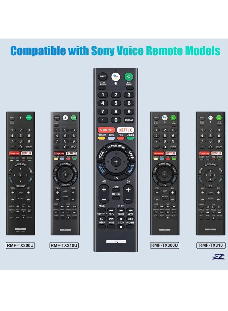 ELTRAZONE Replacement Remote for Sony Bravia TV with Voice Control, Compatible with Sony RMF-TX300U 4K Smart HDTV Models XBR-49X800E, XBR-55X800E, XBR-55X850D, XBR-65X850E, XBR-85X850D, XBR-43X800E, XBR-65X930D, XBR-75X850E, XBR-75X940D - Image 2