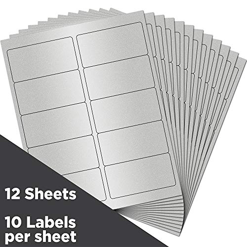 JAM PAPER Shipping Address Labels - Standard Mailing - 2 x 4 - Silver Metallic - 120/Pack - Image 2
