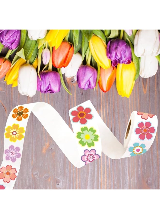 ceiba tree - 500pcs Flower Stickers for Kids Summer Roll Sticker for Envelopes Cards Party Supply Decoration - Image 1