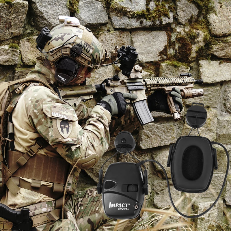 Electronic Shooting Headset Helmet Mounted Version Hunting Pickup and Noise Reduction Tactical Headset Hearing Protection Earmuff - Image 5