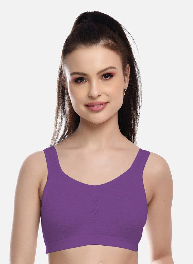 FIMS Red & Purple Non-Padded Workout Bra Set of 2 - Image 2