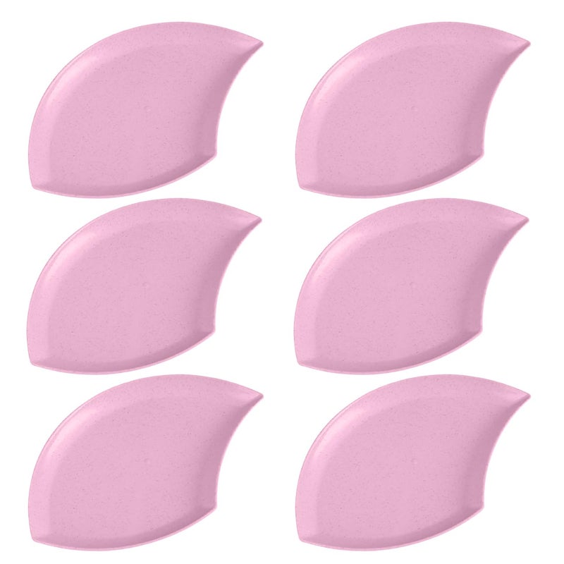 Oicia Wheat Straw Dessert Plates Salad Plates Appetizer Plates Cute Decorative Dinnerware for Kitchen Small Plates Serving Dishes Set Dishwasher Oven Microwave Safe Pink Pack of 6 - Image 1
