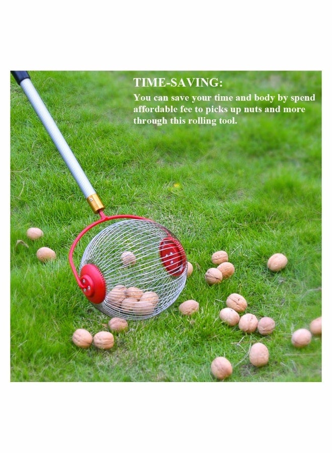 Generic Nut Harvester Ball Picker Stainless Steel Adjustable Lightweight Collect Walnuts, Pecans, Crab Apples, Nerf Darts and Small Fruit Objects 1''to 3'' in Size  - Image 5