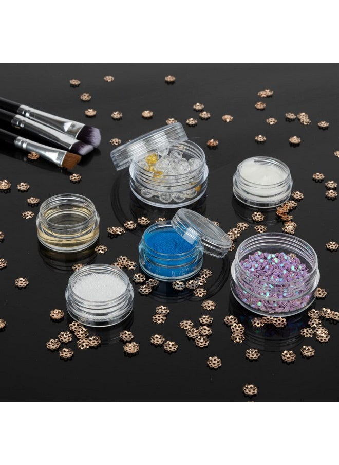 ZEJIA - 10 Gram Sample Containers, 20 Count Cosmetic Containers With Lids, Refillable Empty Sample Jars, Small Plastic Containers With Lids (Full Clear) - Image 1