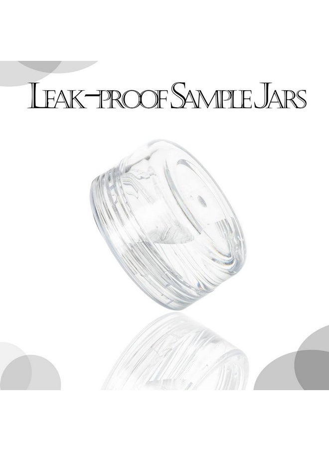 ZEJIA - 10 Gram Sample Containers, 20 Count Cosmetic Containers With Lids, Refillable Empty Sample Jars, Small Plastic Containers With Lids (Full Clear) - Image 1