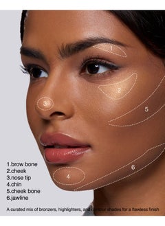 Flower Knows Butterfly Cloud Collar Embossed Highlight & Contour & Bronzer Palette-01 Leaf Shadow  - Image 4