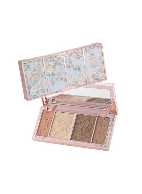 Butterfly Cloud Collar Embossed Highlight & Contour & Bronzer Palette-01 Leaf Shadow