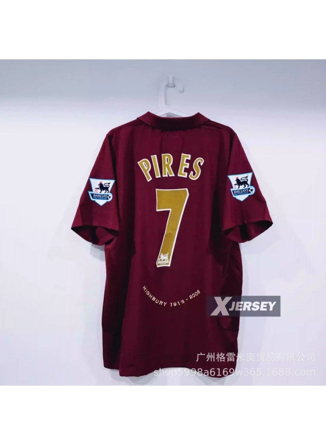 05-06 Arsenal Home And Away No. 7 Star Plus Premier League Football Jersey - Image 1
