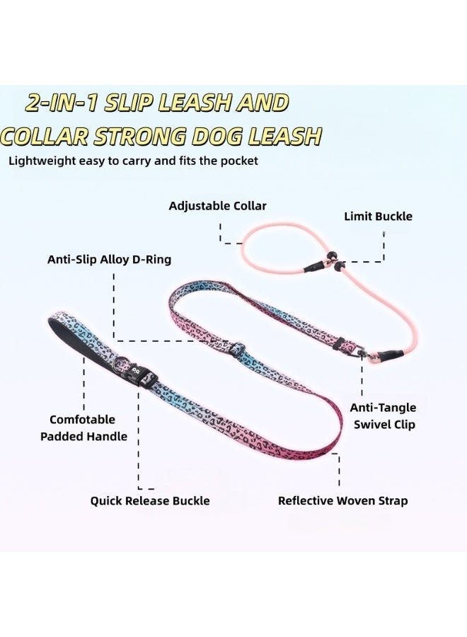 كيوكيو بيتس مقود كلاب قوي ومتعدد الاستخدامات – حبل انزلاقي متين قابل للتعديل مع طوق للكلاب، تصميم بدون شد للتدريب والمشي، مقبض مبطن مريح لليدين، عاكس بدرجة عالية مع مشبك معدني مضاد للتشابك وتحكم آمن، مناسب للكلاب الصغيرة والمتوسطة والكبيرة (الطول قابل للتعديل من 1.4م إلى 2.3م) - Image 5