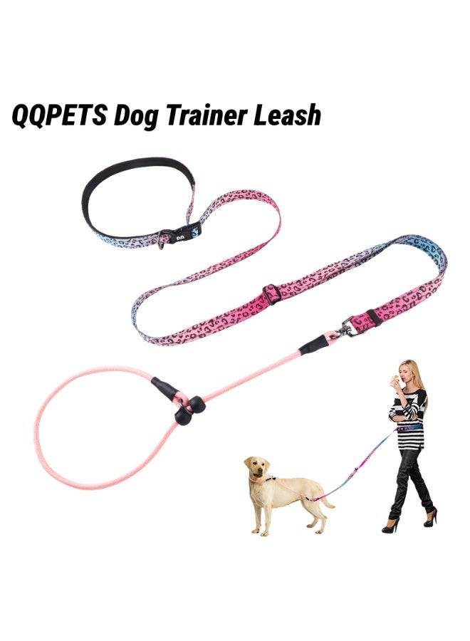 كيوكيو بيتس مقود كلاب قوي ومتعدد الاستخدامات – حبل انزلاقي متين قابل للتعديل مع طوق للكلاب، تصميم بدون شد للتدريب والمشي، مقبض مبطن مريح لليدين، عاكس بدرجة عالية مع مشبك معدني مضاد للتشابك وتحكم آمن، مناسب للكلاب الصغيرة والمتوسطة والكبيرة (الطول قابل للتعديل من 1.4م إلى 2.3م) - Image 1