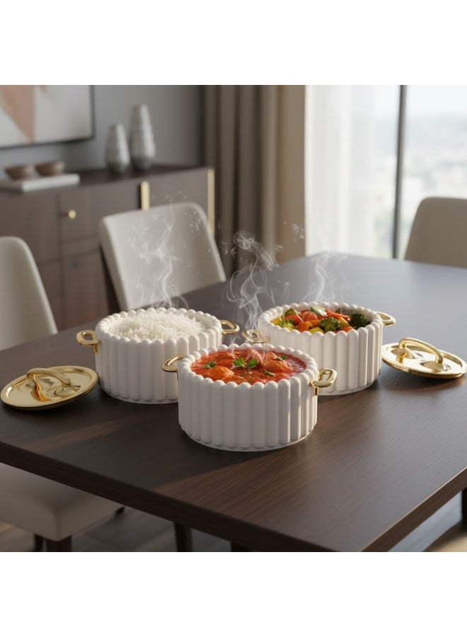 A set of Luxury Food Containers Consisting of 3 pieces, Sizes 1500-2000-2500 - Image 2