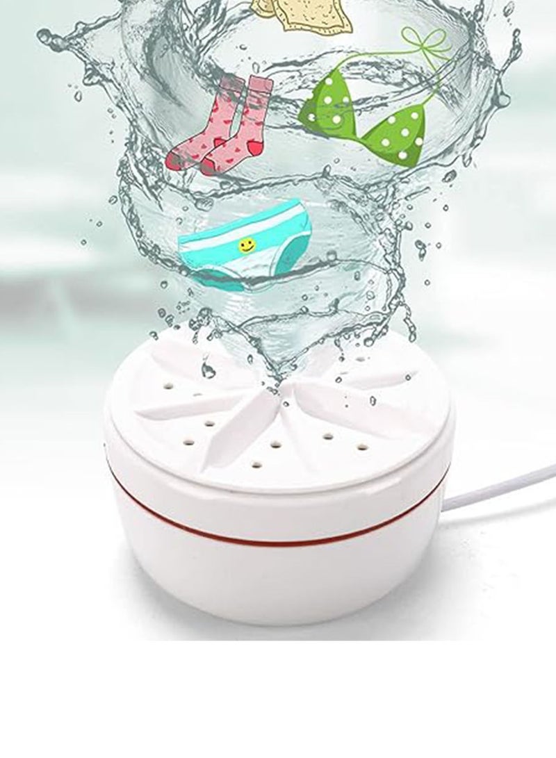 NAFEH Mini Portable Washing Machine, Ultrasonic Turbine Washing, Machine Portable Turbo Washing Machine for Travelling, Turbo Washer for Cleaning Sock, Business Trip, Camping - Image 1