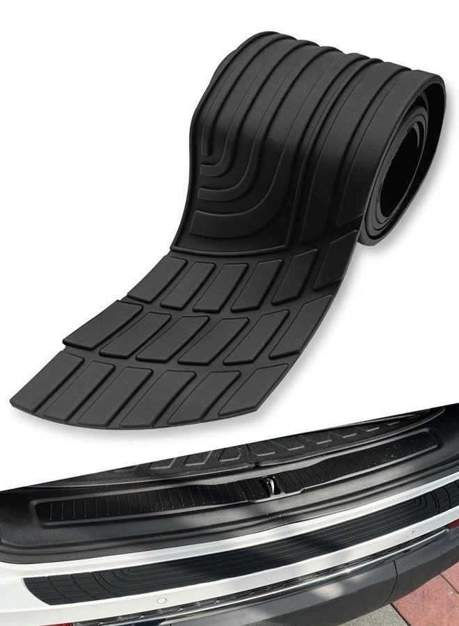 LTDCVTR Car Rear Bumper Protector, 41" x 3.4" Universal Anti-Scratch Rear Bumper Guard for Cars/SUV, Black Heavy Duty Rubber Back Bumper Protector Trunk Automotive Exterior Accessories - Image 1