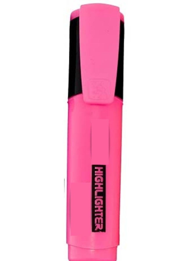 53 Arts Highlighter Pen, 4 Pack Water Based Broad Tip Writing Marker Pens for Office Home Daily Use, Pink - Image 1