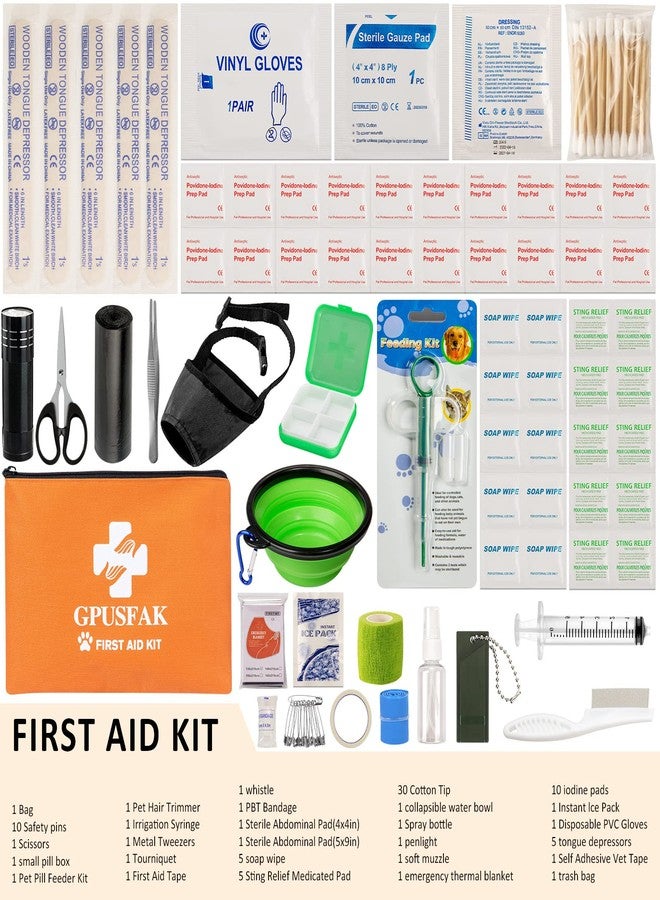 GPUSFAK Dog First Aid Kit - Pet First Aid Kit for Dogs Pet Emergency Kit with Pets First Aid Supplies for Home Camping Hiking Traveling - Image 2