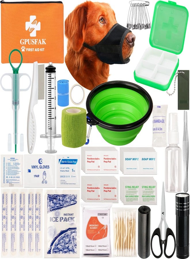 GPUSFAK Dog First Aid Kit - Pet First Aid Kit for Dogs Pet Emergency Kit with Pets First Aid Supplies for Home Camping Hiking Traveling - Image 1