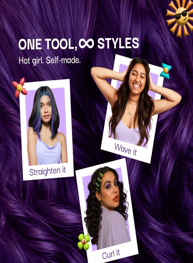 Bombae 3 in 1 Thermal Blowout Brush | 5 Heat Settings 130-210°C | Straightens, Waves, & Curls | 5-Min Salon Blowouts| Digital LED Hot Blow Brush | Hairplay - Image 5