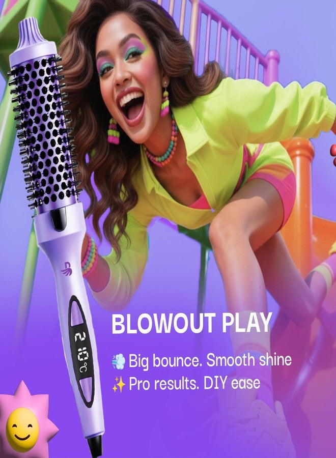 Bombae 3 in 1 Thermal Blowout Brush | 5 Heat Settings 130-210°C | Straightens, Waves, & Curls | 5-Min Salon Blowouts| Digital LED Hot Blow Brush | Hairplay - Image 2