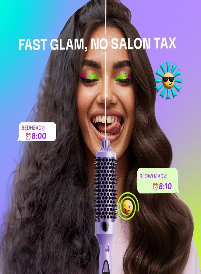Bombae 3 in 1 Thermal Blowout Brush | 5 Heat Settings 130-210°C | Straightens, Waves, & Curls | 5-Min Salon Blowouts| Digital LED Hot Blow Brush | Hairplay - Image 3