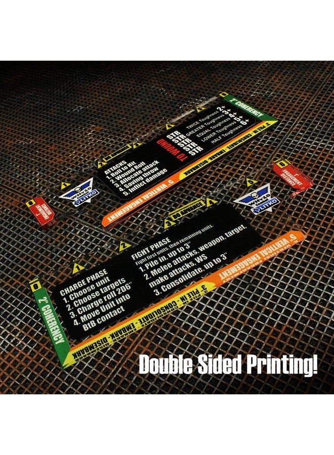 LITKO Gauge Set | Compatible with Warhammer 40K 10th Edition | Movement | Shooting | Fight | Close Combat | WH40K Templates (6-inch Combat Gauge) - Image 3