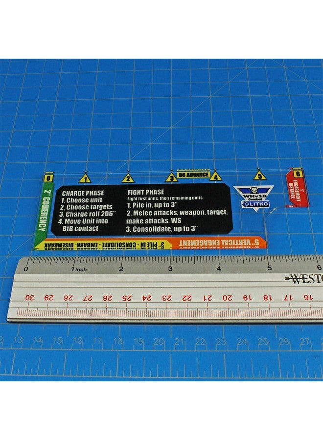 LITKO Gauge Set | Compatible with Warhammer 40K 10th Edition | Movement | Shooting | Fight | Close Combat | WH40K Templates (6-inch Combat Gauge) - Image 4