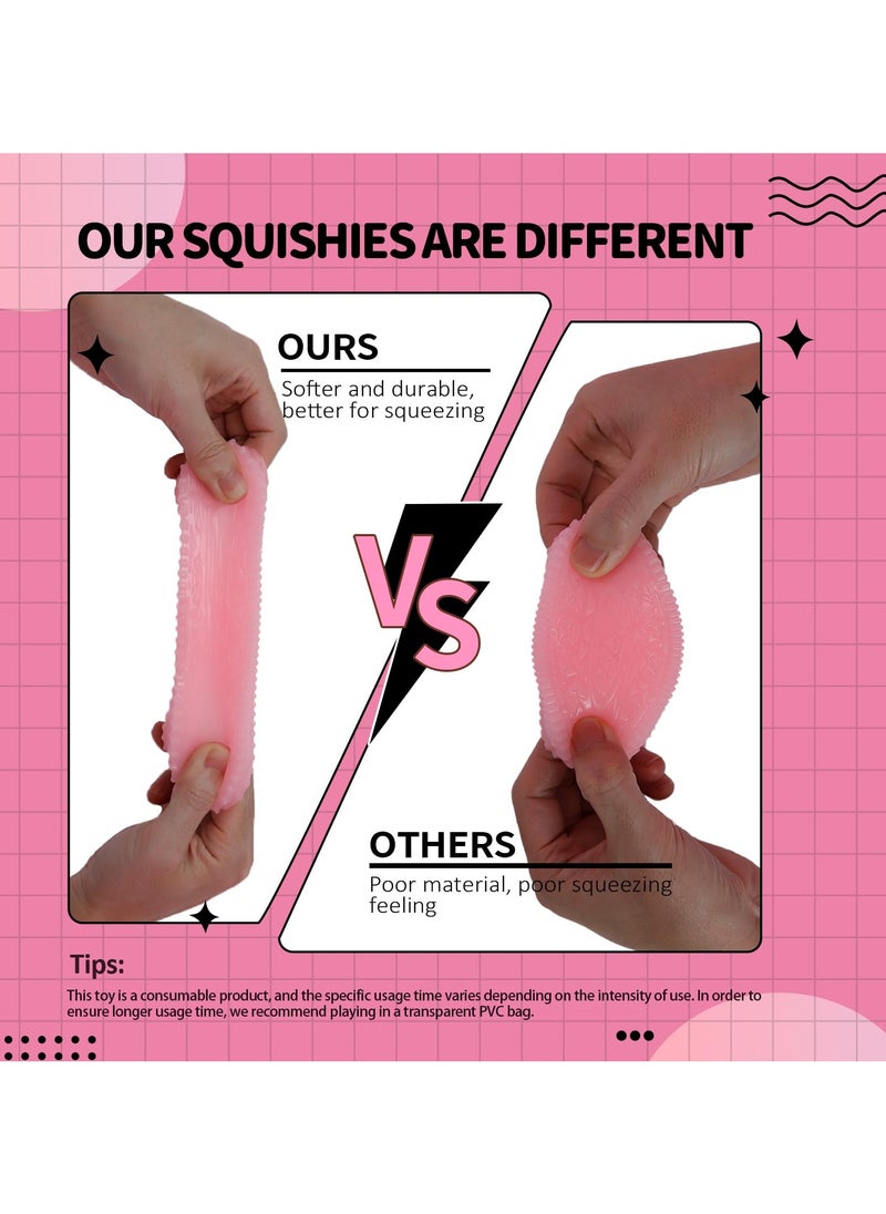 NajmStyle - 2 Pcs Taba Squeeze Toys, Biscuit fufu Stress Relief Squishy Toys, Ultra-Soft Decompression Venting Toy, Taba Squishy Dessert Kawaii New Fidget, Black & Pink - Image 1