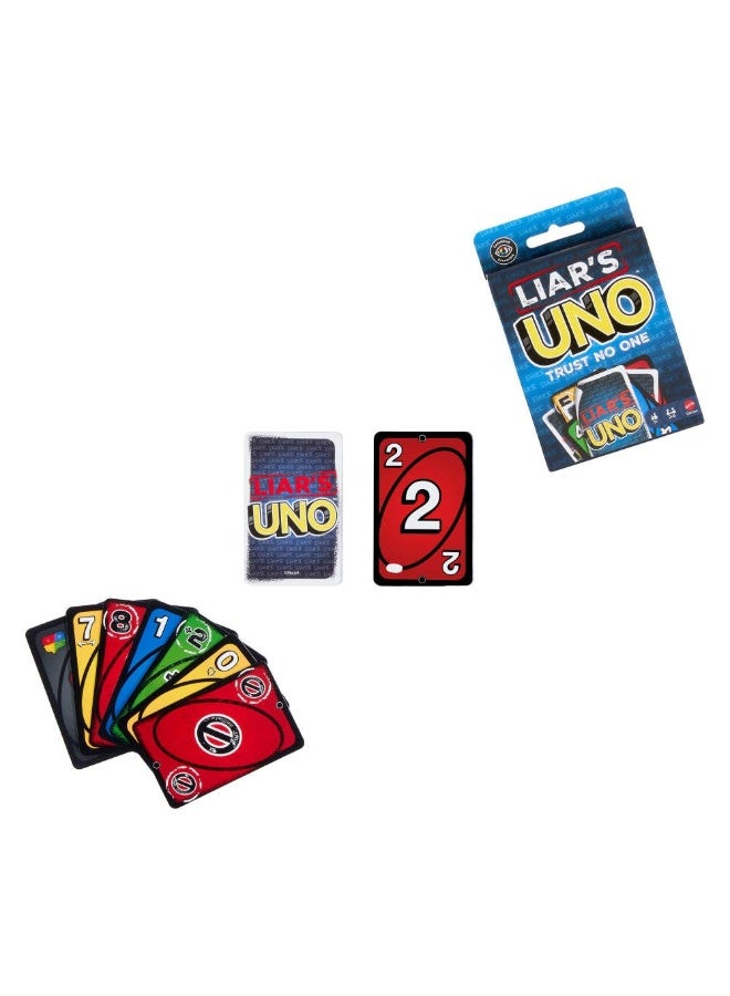 Mattel Games Liar’s UNO Card Game for Kids, Adults & Family Game Nights with Bluffing Fun - Image 3