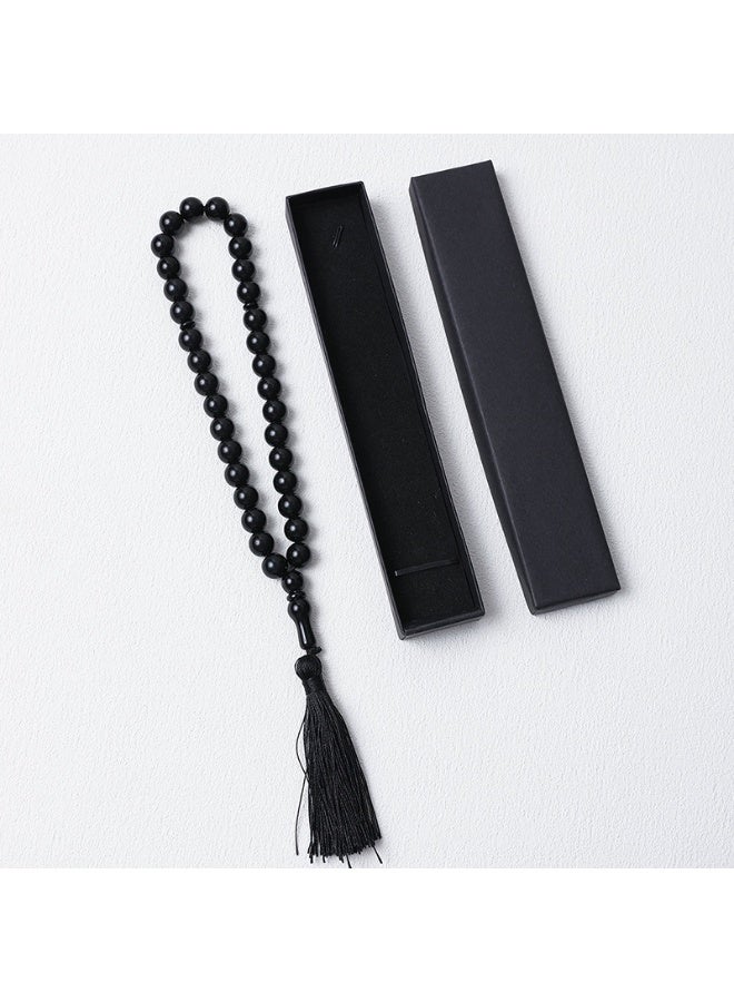 NIBEMINENT 33 Muslim Prayer Beads Black/12mm 