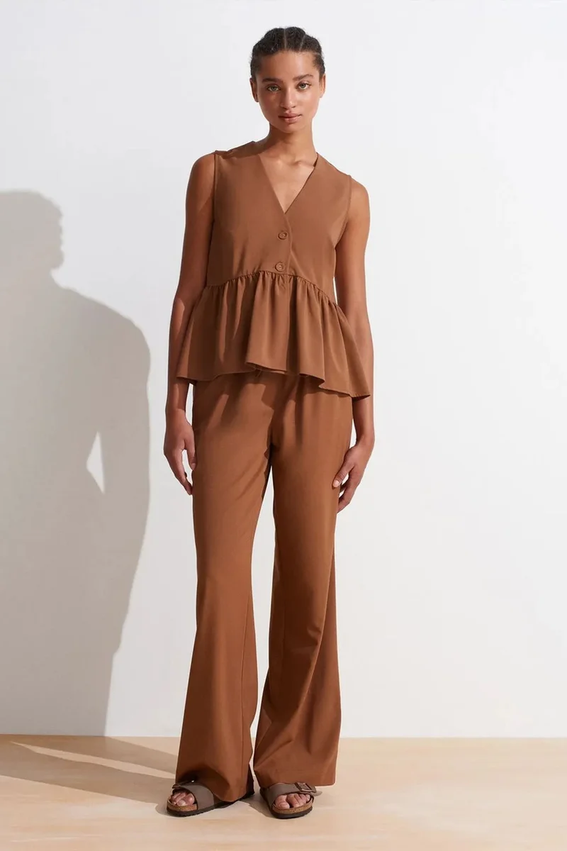 DILVIN Women’s Wide-leg Jersey Trousers