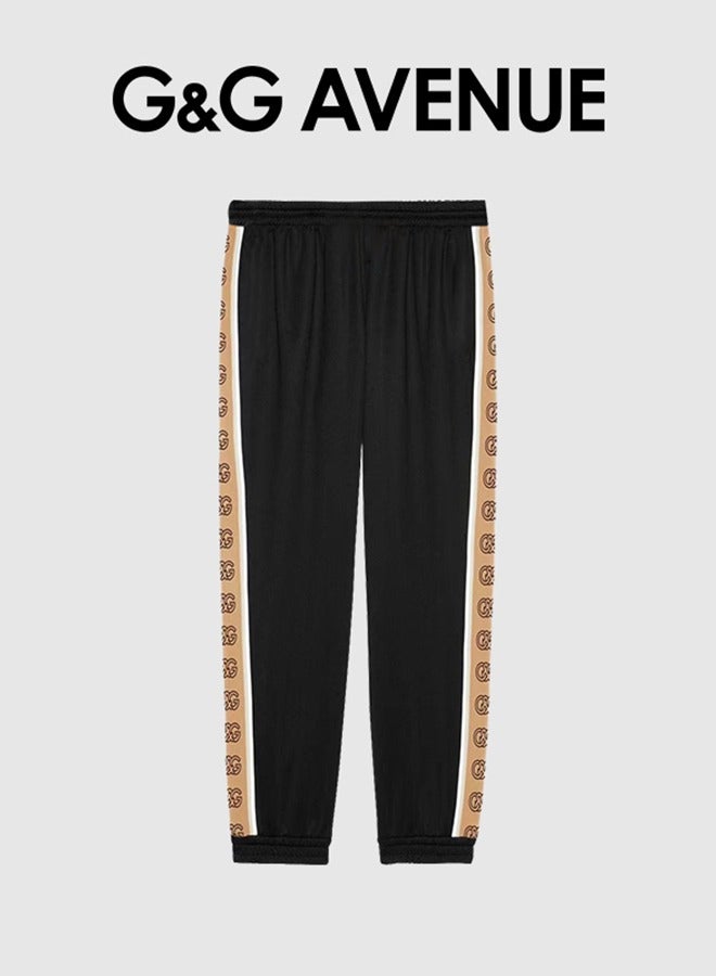 G&G AVENUE Spring and autumn New High Quality Men's Drawstring Casual Sports Pants Black Jogging Fashion Pure Cotton Exercise Outdoor Versatile Drawstring Elastic Sports Pants - Image 2
