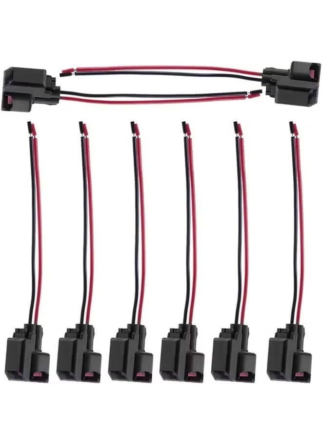CGSYJ 8PCS Fuel Injector Pigtail Connector Plug Wire EV6 Compatible with Ford Mustang F150 F250 Crown Victoria  - Image 3