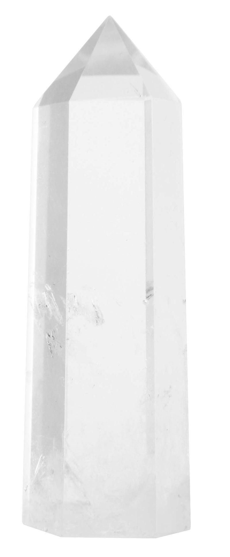 Luckeeper Healing Crystal Wands 2 Clear Quartz Crystal Obelisk  Polished 6 Faceted Reiki Chakra Meditation Therapy