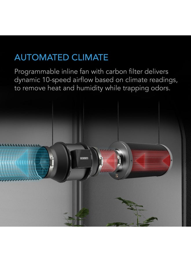 AC Infinity AC Infinity Advance Grow System 2x2, 1-Plant Kit, WiFi-Integrated Grow Tent Kit, Automate Ventilation, Circulation, Schedule Full Spectrum Samsung LM301B LED Grow Light, 2000D Mylar Tent  - Image 4