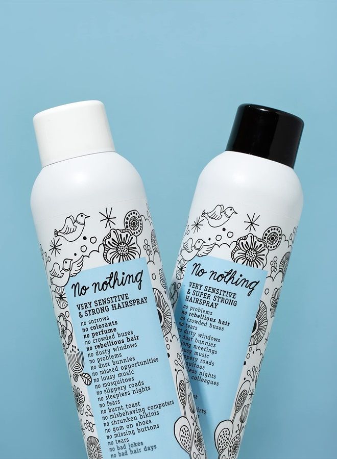 No nothing Very Sensitive Super Strong Hairspray - Fragrance Free Extra Strong Styling and Finishing Spray - Unscented Hair Spray, Hypoallergenic 9.0 oz (Super Strong Hairspray) - Image 4