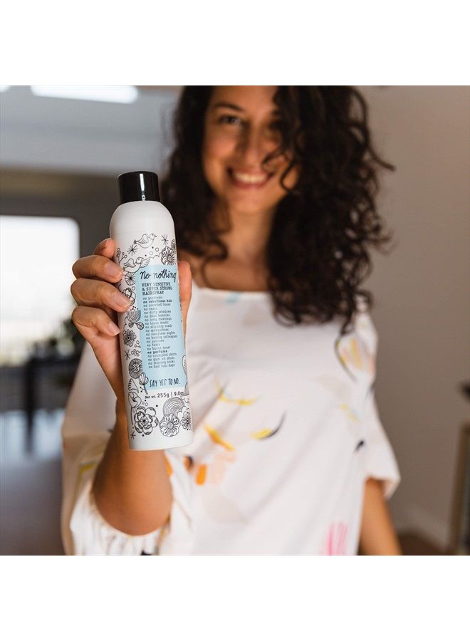 No nothing Very Sensitive Super Strong Hairspray - Fragrance Free Extra Strong Styling and Finishing Spray - Unscented Hair Spray, Hypoallergenic 9.0 oz (Super Strong Hairspray) - Image 2