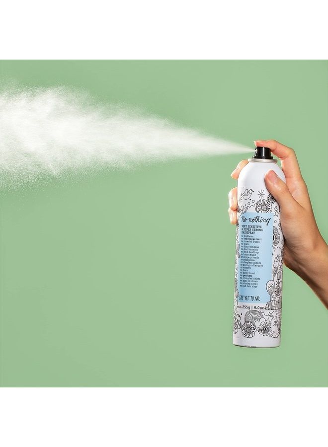No nothing Very Sensitive Super Strong Hairspray - Fragrance Free Extra Strong Styling and Finishing Spray - Unscented Hair Spray, Hypoallergenic 9.0 oz (Super Strong Hairspray) - Image 5