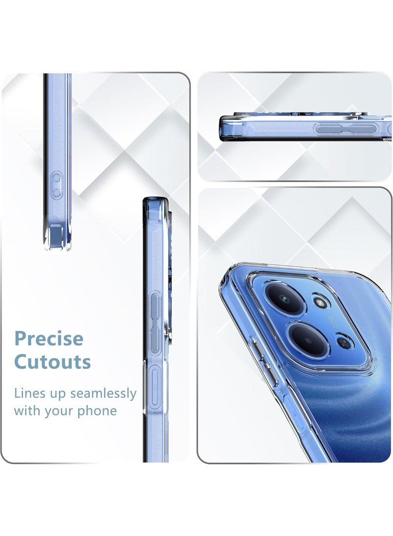 SanHu for Redmi 15C 4G/5G 171mm 2-In-1 Thin Soft Case Cover, Anti Drop Protection, Anti Fingerprint, Durable, Easy To Clean And Install, Frosted Protective Case+Transparent Four Corner Anti Drop Protective Case - Image 4