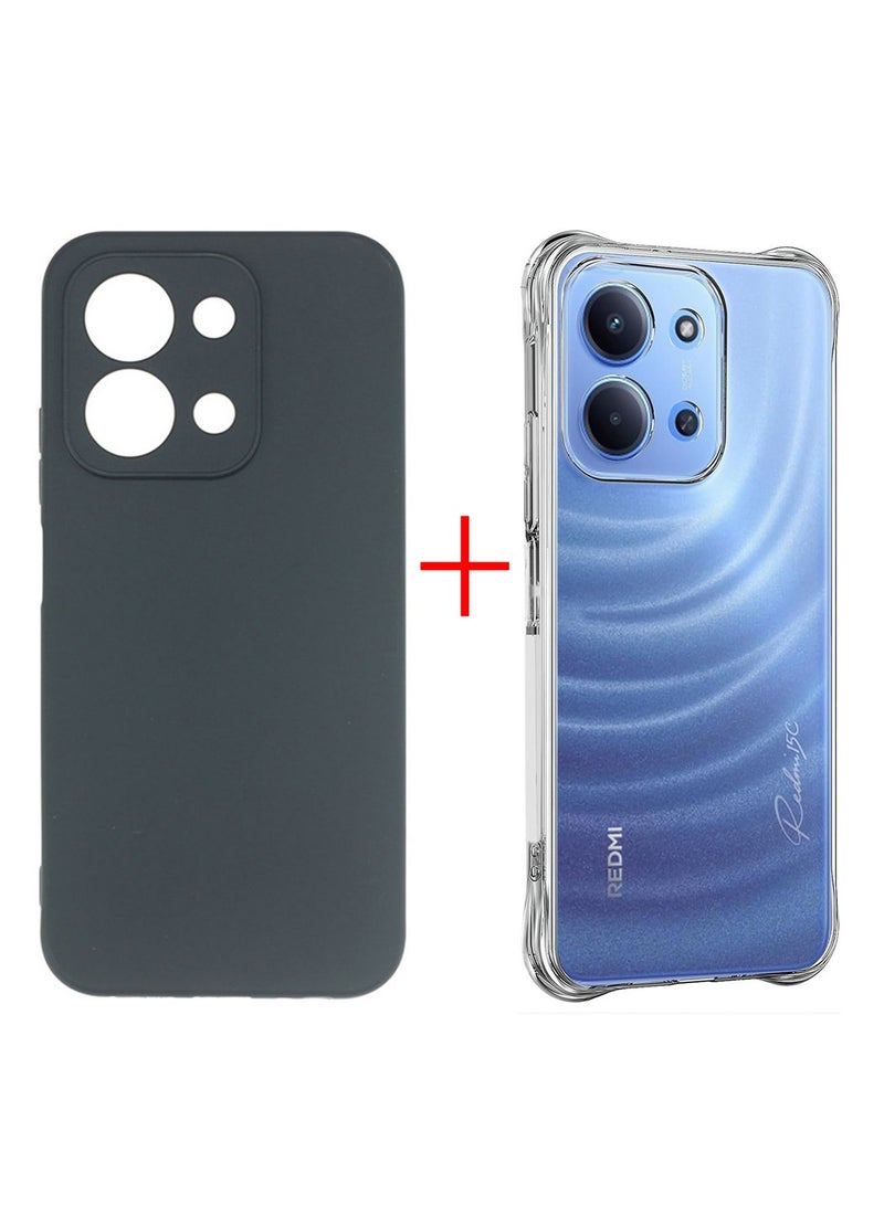 ثلاثة نمور لـ Xiaomi Redmi 15C (4G / 5G) / Xiaomi Poco C85 4G 2PCs غطاء الحالة الناعمة ، حماية مكافحة الانقطاع ، مكافحة بصمة الأصابع ، دائمة ، سهلة التنظيف والتثبيت ، حالة واقية متجمدة + شفافة أربعة زاوية مكافحة الانقطاع - Image 1
