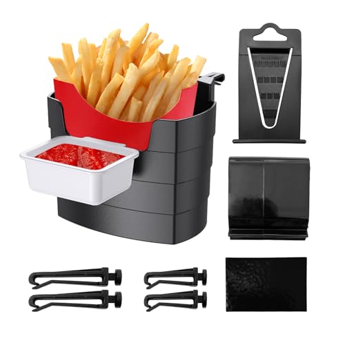 Suvnie Car French Fry Holder MultiPurpose Vehicle French Fries Cup Holder with Sauce Holder Auto Air Outlet Fast Food Drink Cup Holder Expander for Small Items Car Accessories - Image 1