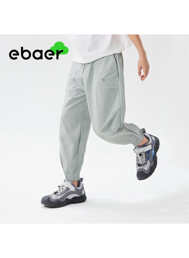 Ebaer Children'S Quick-Dry Sports Pants, Summer New Style Boys' Mosquito-Repellent Pants, Lightweight Breathable Trousers, Pine Gray, 130 - Image 1