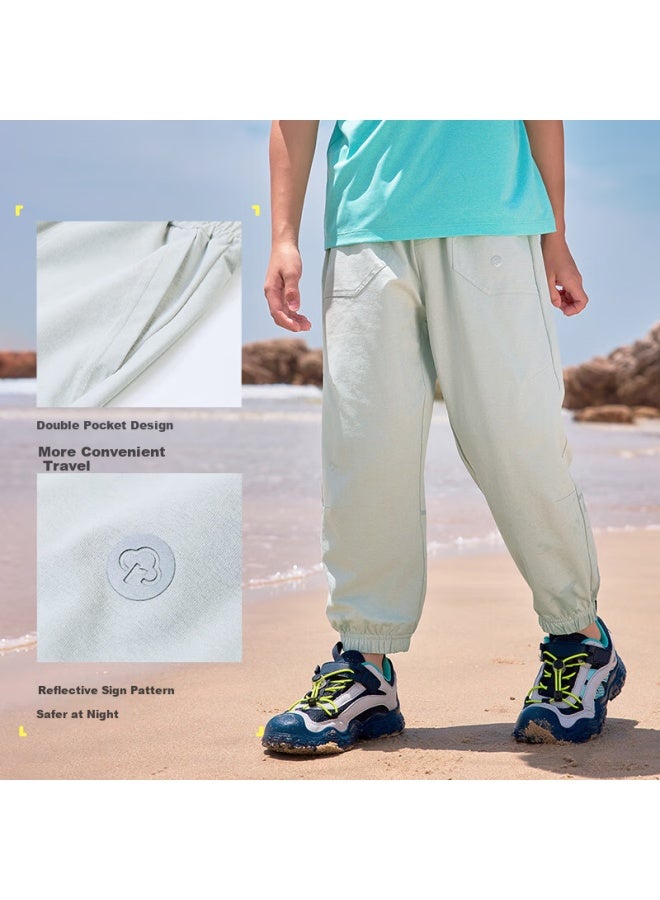 Ebaer Children'S Quick-Dry Sports Pants, Summer New Style Boys' Mosquito-Repellent Pants, Lightweight Breathable Trousers, Pine Gray, 130 - Image 4