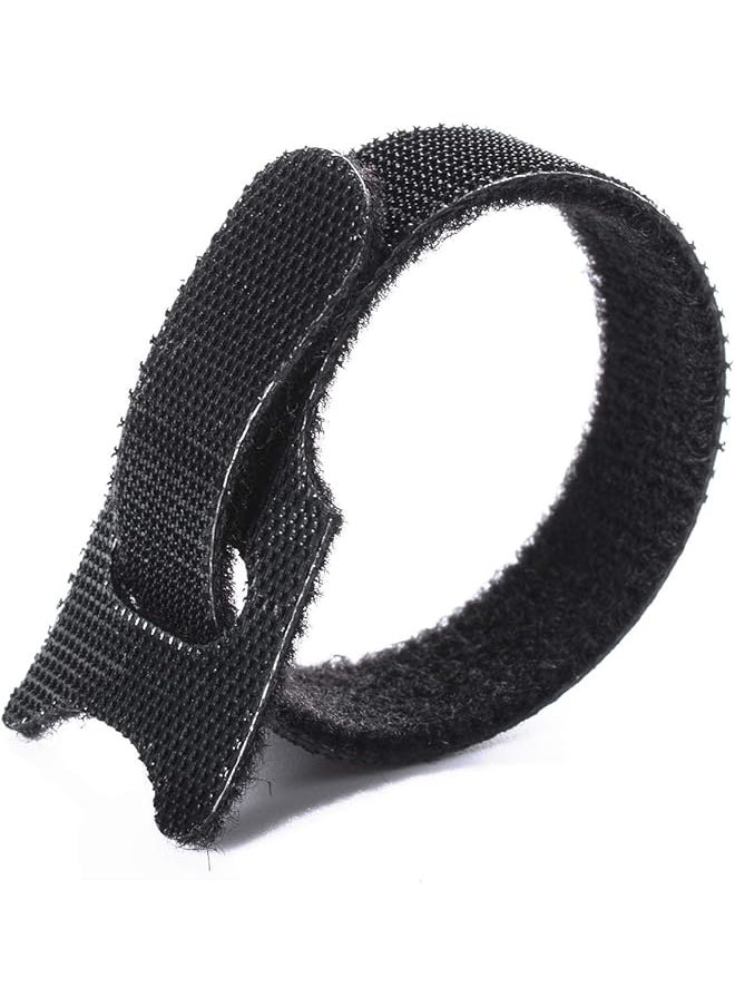 erorex - Reusable Cable Ties 50Pcs Black Fabric Hook And Loop Ideal For Cord Organization And Wire Management - Image 1