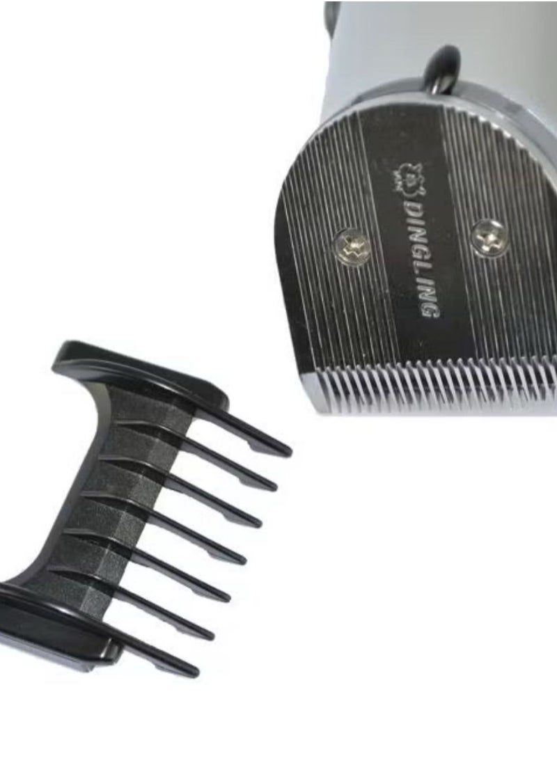 DINGLING - Professional Electric Hair Clipper With Blades Silver/Black 21.21x21.01x7.39cm - Image 1