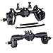 AMK Ascent18 Portal Axle Set for Redcat Ascent18 Upgrade CNC Aluminum Front Rear Axles with Brass Portal Covers Steel Gears Servo Mount Steering Links Black - Image 2