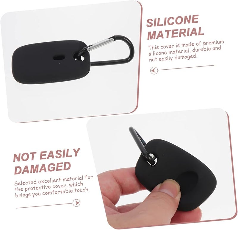 Homoyoyo 2 Pack Protective Silicone Cover Case Lanyard Clip For Keychain Tracker Black - Image 4